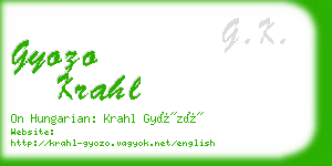 gyozo krahl business card